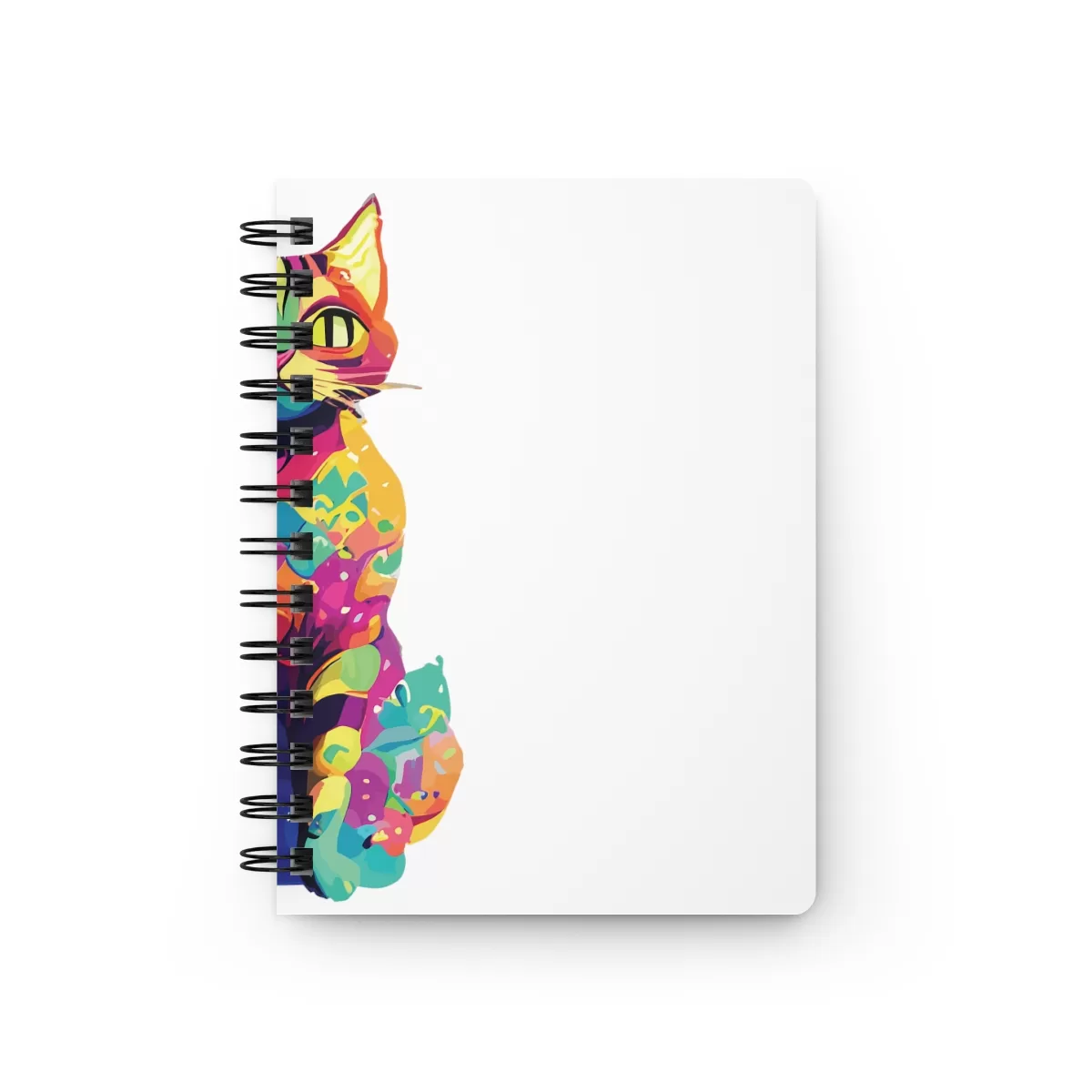 Cat BRIGHT COLORS - Spiral Bound Journal - Image 2