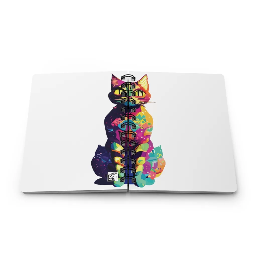 Cat BRIGHT COLORS - Spiral Bound Journal