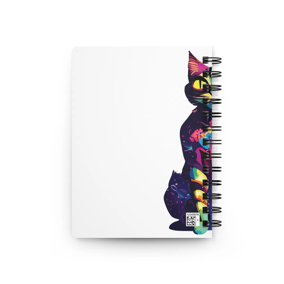 Cat BRIGHT COLORS - Spiral Bound Journal - Image 3