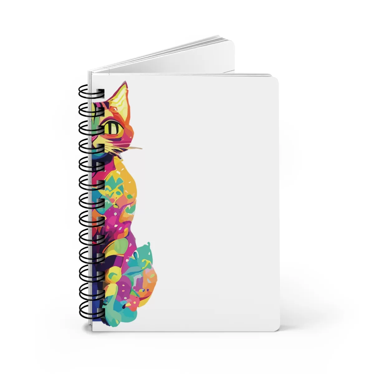 Cat BRIGHT COLORS - Spiral Bound Journal - Image 6